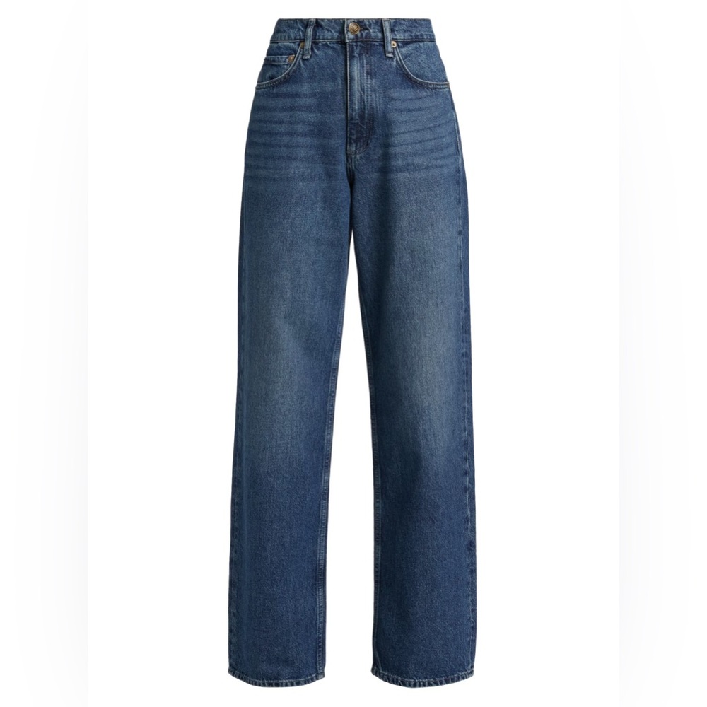 Rag & bone The Logan Mid Rise Wide Leg Rigid Jeans Women’s Sz 27Charlock Blue